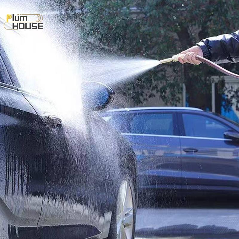 PlumHOUSE 5M / 10M / 15M / 20M Ống nước bằng đồng thau áp suất cao di động có vòi phun nước có thể điều chỉnh để tưới vườn, rửa xe tưới hoa VN