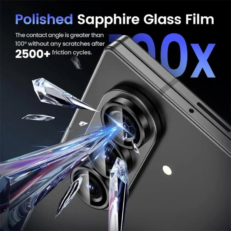 Vòng bảo vệ camera điện thoại cho Galaxy S25/S25 Plus/S25 Ultra, kính cường lực bảo vệ ống kính, hợp kim nhôm, tương thích Samsung