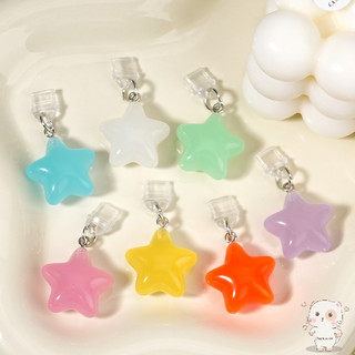 【Chamvn】có mặt dây chuyền hình ngôi sao. Nút bịt cổng sạc chống bụi phát sáng trong bóng tối tương thích với IP/TYPE-C
