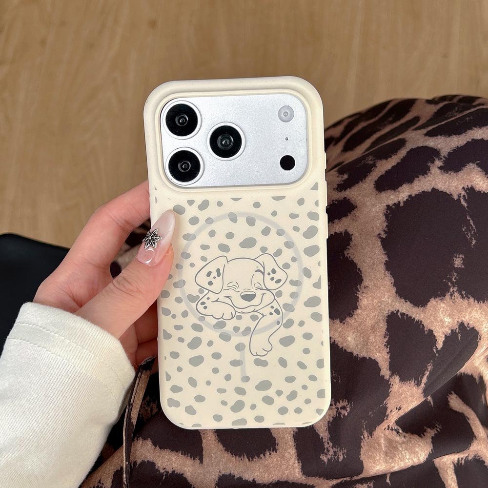 Ốp lưng TPU Tương thích với iPhone 13 14 14Pro 14ProMax 15 15Pro 15ProMax 16 16Pro 16ProMax 17 17Pro 17ProMax Vỏ nam châm họa tiết chó Wave Point