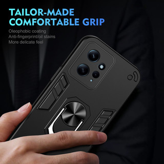 Dành Cho Redmi Note 12 4G Ốp điện thoại Thiết Kế Chiến Binh Lưng Cứng Có Giá Đỡ Nhẫn Chống Sốc Mềm TPU Nâng Cạnh Mỏng Bao