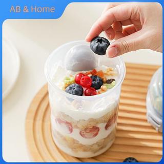 ABQ 600ML Salad Bột Yến Mạch Cốc Ăn Sáng Cốc Đôi Ngũ Cốc Hạt Sữa Chua Bộ Hộp Đựng Có Giá Đỡ Thay Đồ Nĩa Chuẩn Bị Bữa Ăn VN