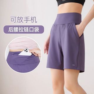 Quần Short Thể Thao Nữ Mùa Hè Phong Cách Mới Năm Điểm Tập Yoga Quần Rời Chạy Bộ Nhanh Khô Quần Lưng Túi Eo