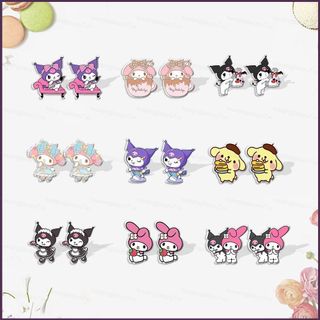 Hj7 Sanrio Melody Kuromi - Trang sức tai acrylic đa dụng, unisex