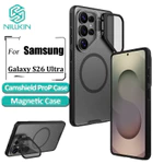 Nillkin TPU + PC Vỏ Điện Thoại Kim Loại Cho Samsung Galaxy S26 Ultra Twill Họa Tiết Ống Kính Máy Ảnh Đứng MagSafe Từ Chống Sốc — ảnh 1
