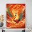 Thần Quái Thú Vermilion Chim Phong Thủy Tranh Canvas Phong Cách Trung Hoa Phượng Hoàng Nghệ Thuật Treo Tường Cho Phòng Khách Phòng Ngủ Học Lối Vào Trang Trí Unframed