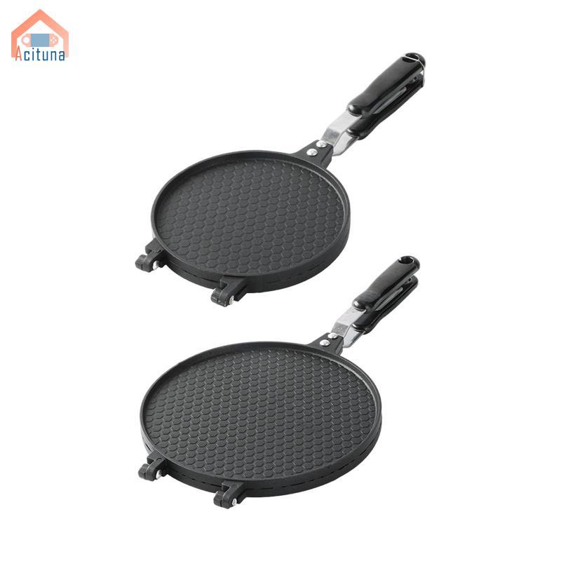 Máy làm nón bánh quế Acutuna, Máy nướng hợp kim nhôm, Chảo Crepe, Máy làm cuộn trứng chống dính cho trại, Dụng cụ làm bánh Nhà hàng Giá đỡ đồ ăn nhẹ tại nhà
