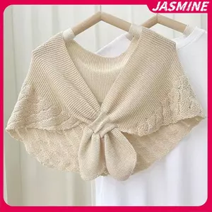 Khăn choàng dệt kim Jasmine chất liệu mềm mại, thoáng mát phù hợp mùa hè
