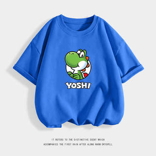 Bộ sưu tập hợp tác giữa Super Mario và Yosica dành cho bé trai, áo thun mùa hè cho trẻ em.