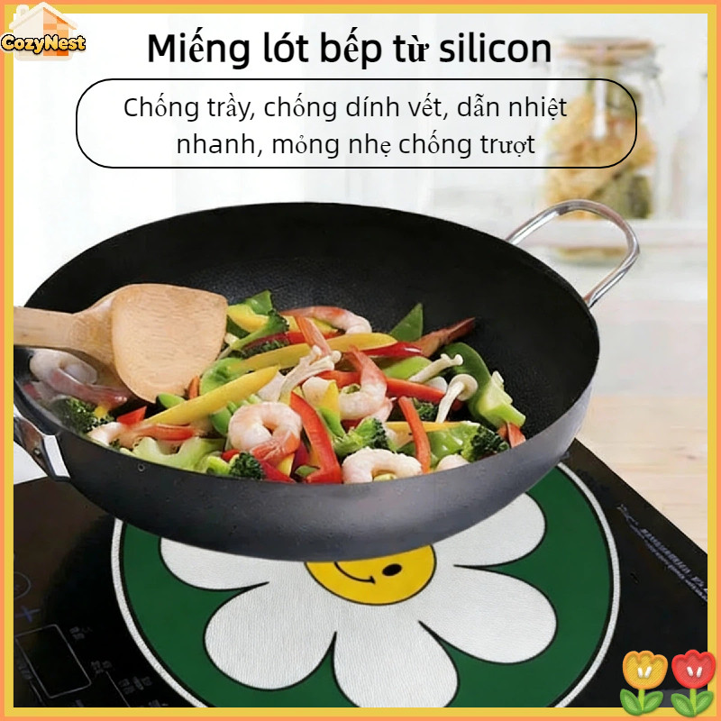 Miếng Lót Bếp Từ Silicon Cao Cấp-Chống Xước,Chịu Nhiệt Cao,Dễ Vệ Sinh-Bảo Vệ&Trang Trí Bếp Hiệu Quả