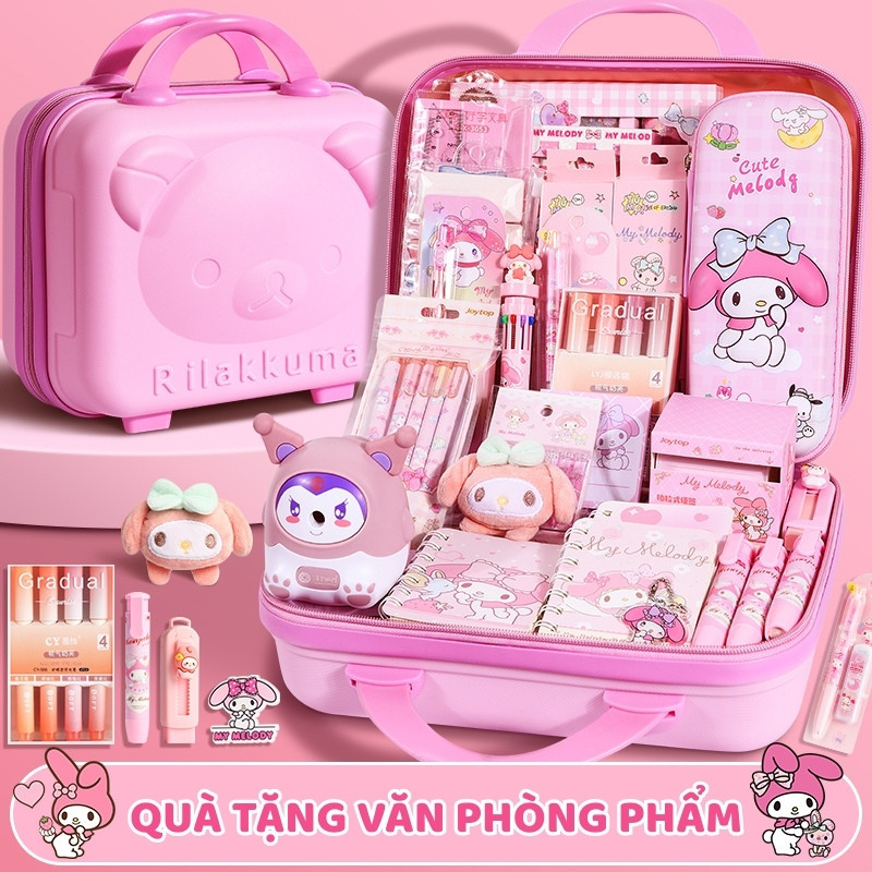 Hộp Quà Tặng Văn Phòng Phẩm Dễ Thương Dành Cho Học Sinh - Bộ Đồ Dùng Học Tập Cao Cấp, Túi Đựng Bút Làm Quà Sinh Nhật