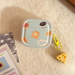 [Sheren] Phô mai Phô mai Thích hợp cho Vỏ bảo vệ thế hệ AirPods3 Tai nghe Bluetooth thế hệ 1 / 2 Apple 4 thế hệ pro