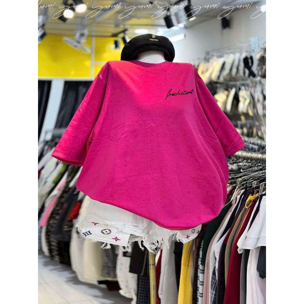 Áo phông unisex tay lỡ cotton su mát độc đáo - in chữ kí nhỏ ở nguuc