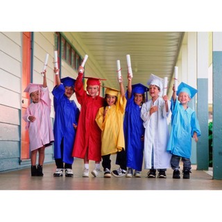 2026 Bộ áo choàng tốt nghiệp dệt mới cho trẻ em, mũ và áo choàng đi học mầm non & tiểu học cho buổi lễ & biểu diễn