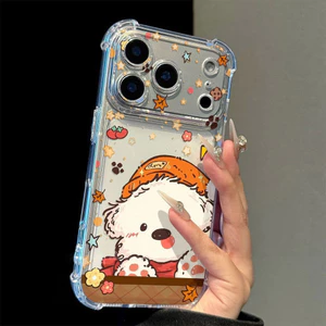 Nghịch ngợm Puppy cho 16 trường hợp iPhone 17Air Quad chống ngã 14 13 11Pro