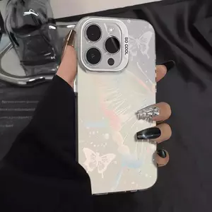 素蝶轻影适用于16手机壳iPhone17Air彩银壳14 13 11Pro
