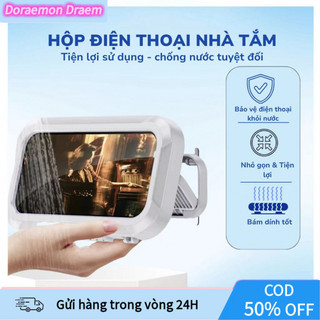 【COD】Hộp điện thoại chống nước gắn tường xem phim nhà tắm thông minh, xoay mọi góc độ, tặng kèm phụ kiện tiện lợi.