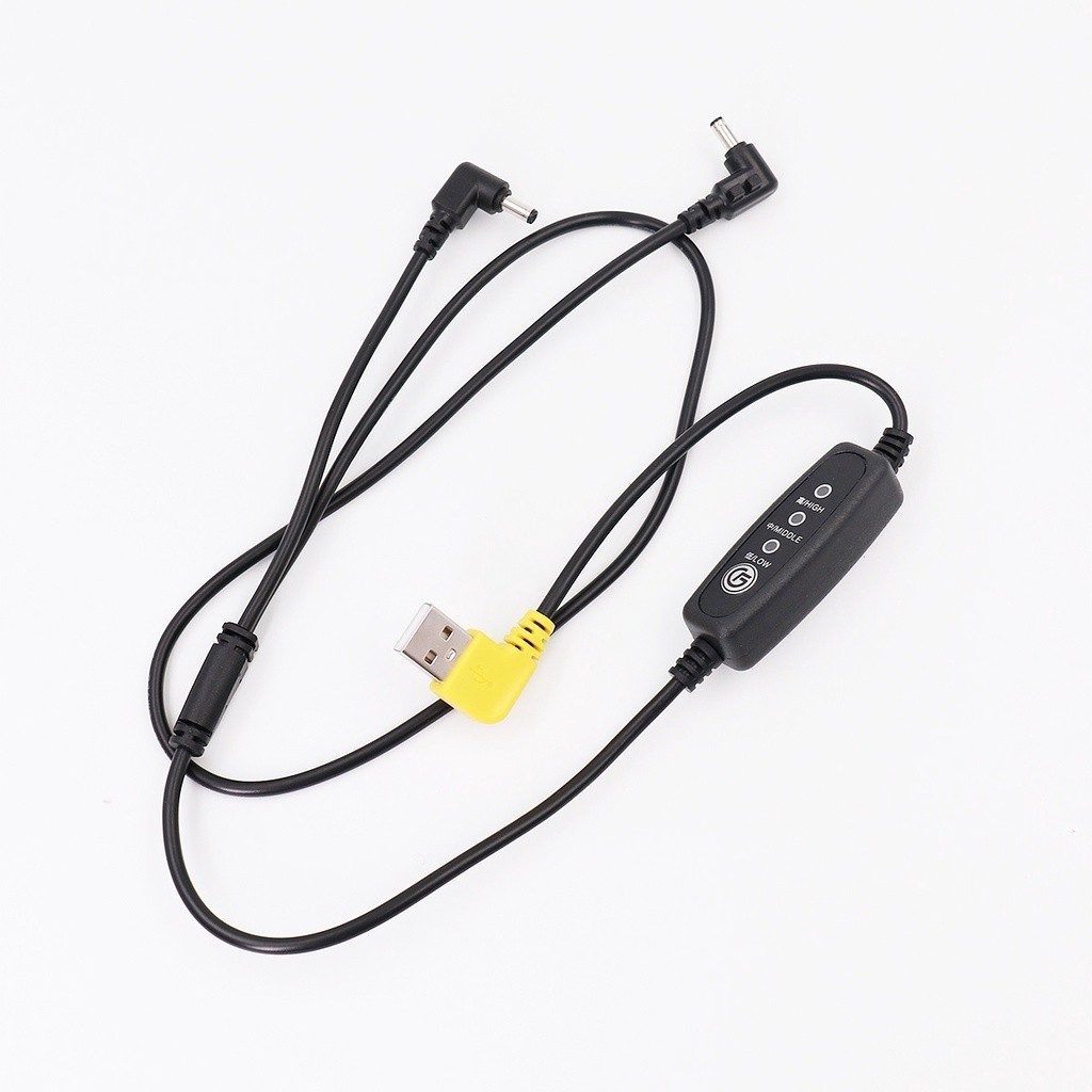 Dây nối quạt áo điều hòa chân kim 3.8mm và chân USB có điều tốc 3 chế độ