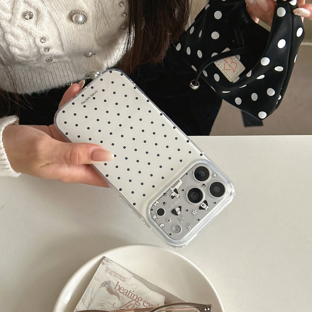 【Giao hàng nhanh】Ốp điện thoại Dachshund có dấu chấm cho iPhone17ProMax 17 16 15 14 ốp lưng iphone