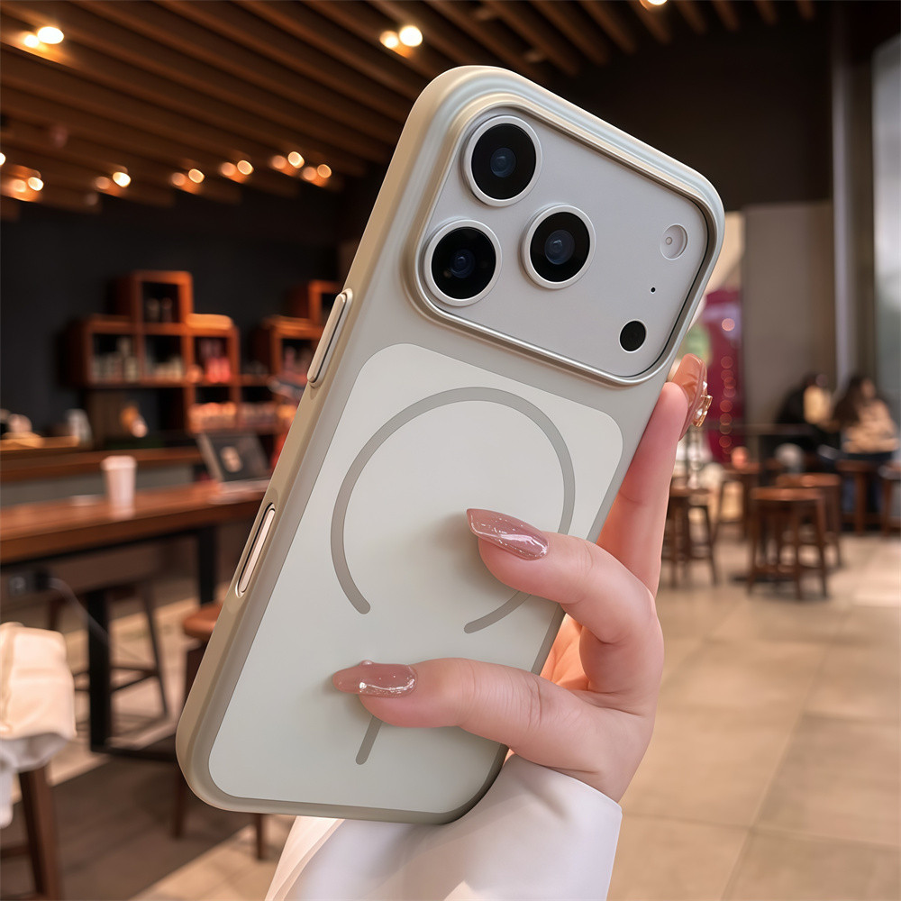 Ốp điện thoại PC từ tính chất lượng cao cho iPhone 17 Pro Max 12 13 14 15 16 pro max Ống kính Bảo vệ Camera Vỏ chống sốc Vỏ cứng Vỏ bảo vệ điện thoại
