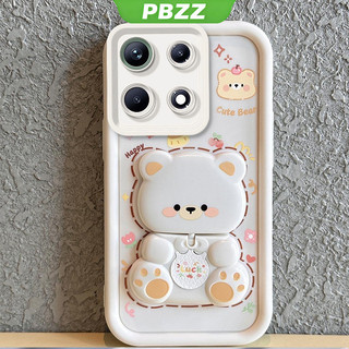 Ốp Lưng Cho Infinix Note 30 5g Infinix Note 30 pro 4g Vỏ Điện Thoại Vỏ Mềm Silicon Chống Sốc Thiết Kế Mới Thẩm Mỹ Gương Xoay Gấu Dễ Thương Có Giá Đỡ JTXXZJ01