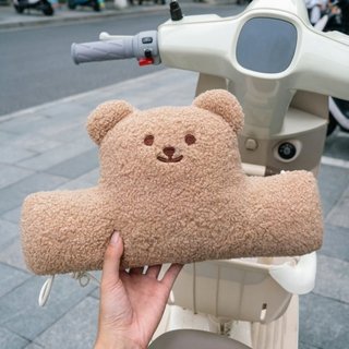 Đệm đầu chống va chạm trẻ bảo vệ an toàn mềm mại hình gấu 3D tiện lắp đặt an tâm cha mẹ xe điện