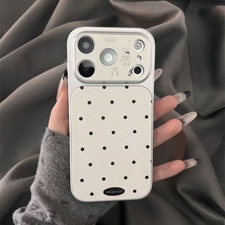 Chấm bi đen đơn giản phong cách Hàn Quốc Thích hợp cho iPhone17PROMAX Vỏ điện thoại 16pro / 15 / 14 / 13 / 1226.3.16