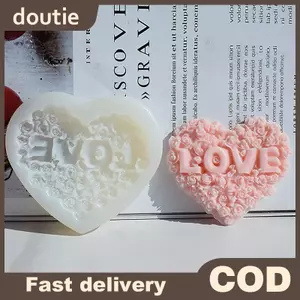Doutie 1 Hoa Hồng Hình Trái Tim Khuôn Silicon DIY Tình Yêu Hoa Nến Thạch Cao Dụng Cụ Làm Socola Khuôn Đá Trang Trí Quà Tặng Ngày Lễ Tình Nhân VN
