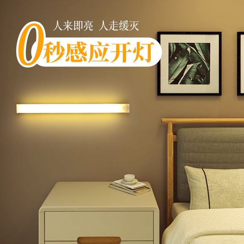 Đèn LED Cảm Biến Ánh Sáng Người Đi Bộ Tắt Phòng Ngủ Đèn Ngủ Trí Thông Minh Con Người Hoàn Toàn Tự Động Đèn Tủ Sạc