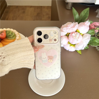 Ốp điện thoại iPhone 17 Pro max 16 Pro max Rabbit Bear họa tiết TPU materia IMD