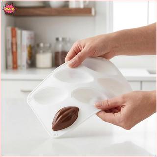 Khuôn Mousse silicon có thể tái sử dụng N & X với 6 hình dạng hạt ca cao để làm bánh tráng miệng và bánh Pudding kiểu Pháp DIY trong nhà bếp.