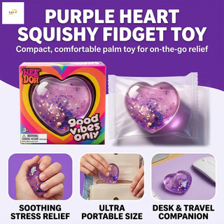 Đồ chơi giảm căng thẳng hình trái tim TPR mềm Bóp bóng chống trượt Fidget di động