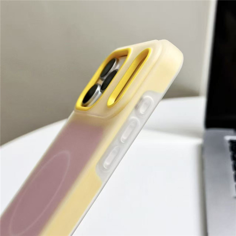 Ốp điện thoại thạch một mảnh hai màu cho iPhone 17 Pro max