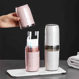 Cốc súc miệng và hộp lưu trữ bàn chải đánh răng di động cho du lịch ngoài trời