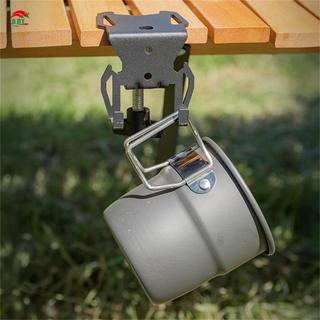 Móc hộp khí để cắm trại Giá đỡ gắn ngoài trời Tương thích với bàn chân thả Không có kẹp khoan Thiết kế góc có thể điều chỉnh Giá đỡ bình xăng bằng kim loại