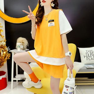 Quần Short Tay Ngắn Bộ Đồ Thể Thao Nữ 2026 Phong Cách Mới Mùa Hè Phiên Bản Hàn Quốc Rời Thời Trang Thường Ngày Bộ Đồ Hai Mảnh