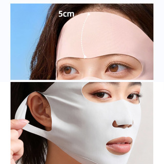 Khẩu Trang Chống Nắng Che Mặt Thiết Kế Hở Mũi Miệng Vải Lanh Thoáng Khí Bảo Vệ Da Khi Ra Ngoài