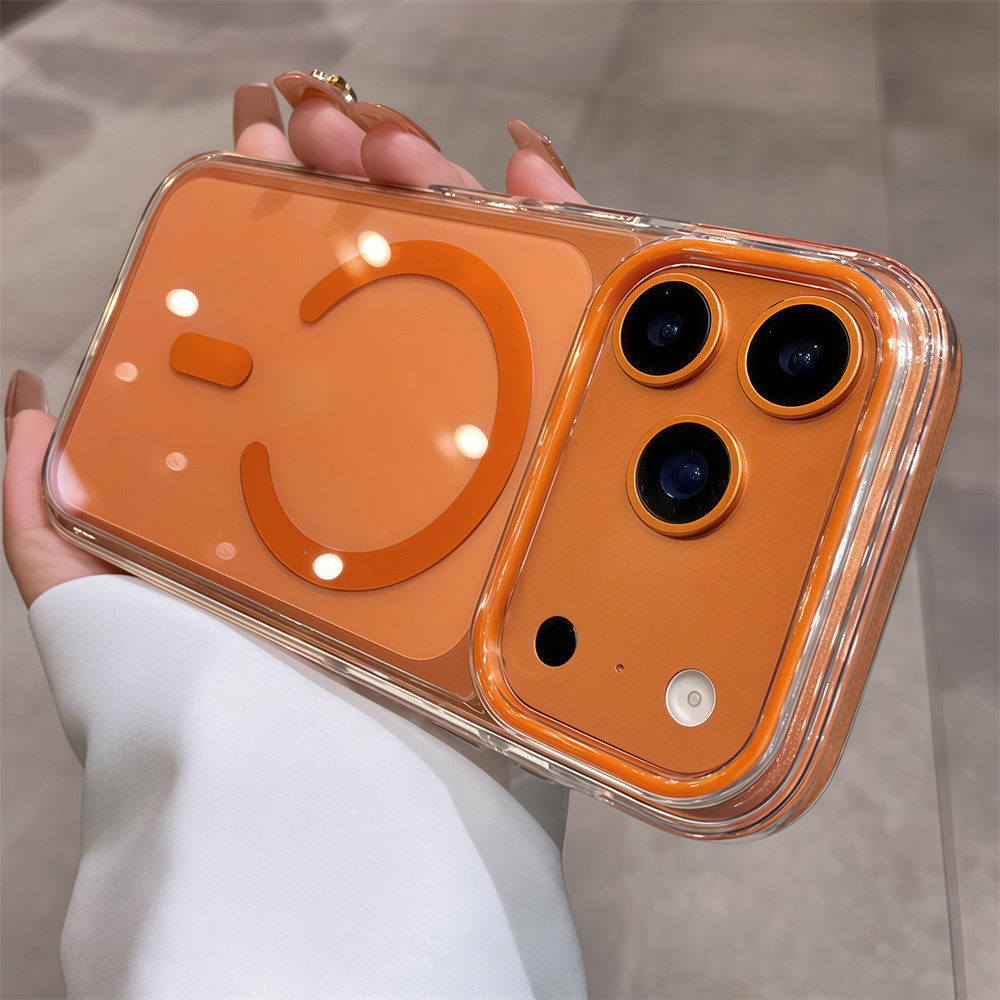 Ốp điện thoại từ tính trong suốt chất lượng cao cho IPhone 17 Pro Max 13 14 15 16 pro max Vỏ bảo vệ điện thoại màu chống rơi Vỏ silicon mềm Ốp lưng trong suốt