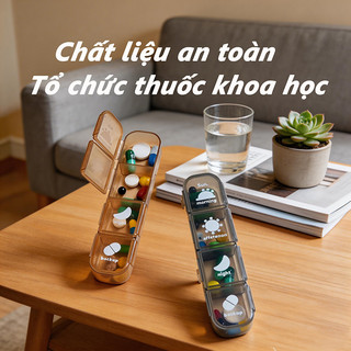 Hộp Thuốc 28 Tiện Lợi, Dung Tích Lớn Trong Suốt, Hộp Chia Ngăn, Bảo Quản Viên Thuốc Chống ẩm Khi Du Lịch