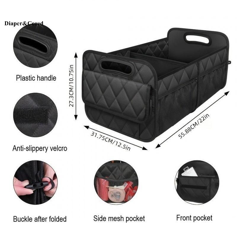 Bộ sắp xếp cốp xe SUV DIAPER & CORED với 6 túi, Bộ lưu trữ bằng vải Polyester chống thấm nước YTH
