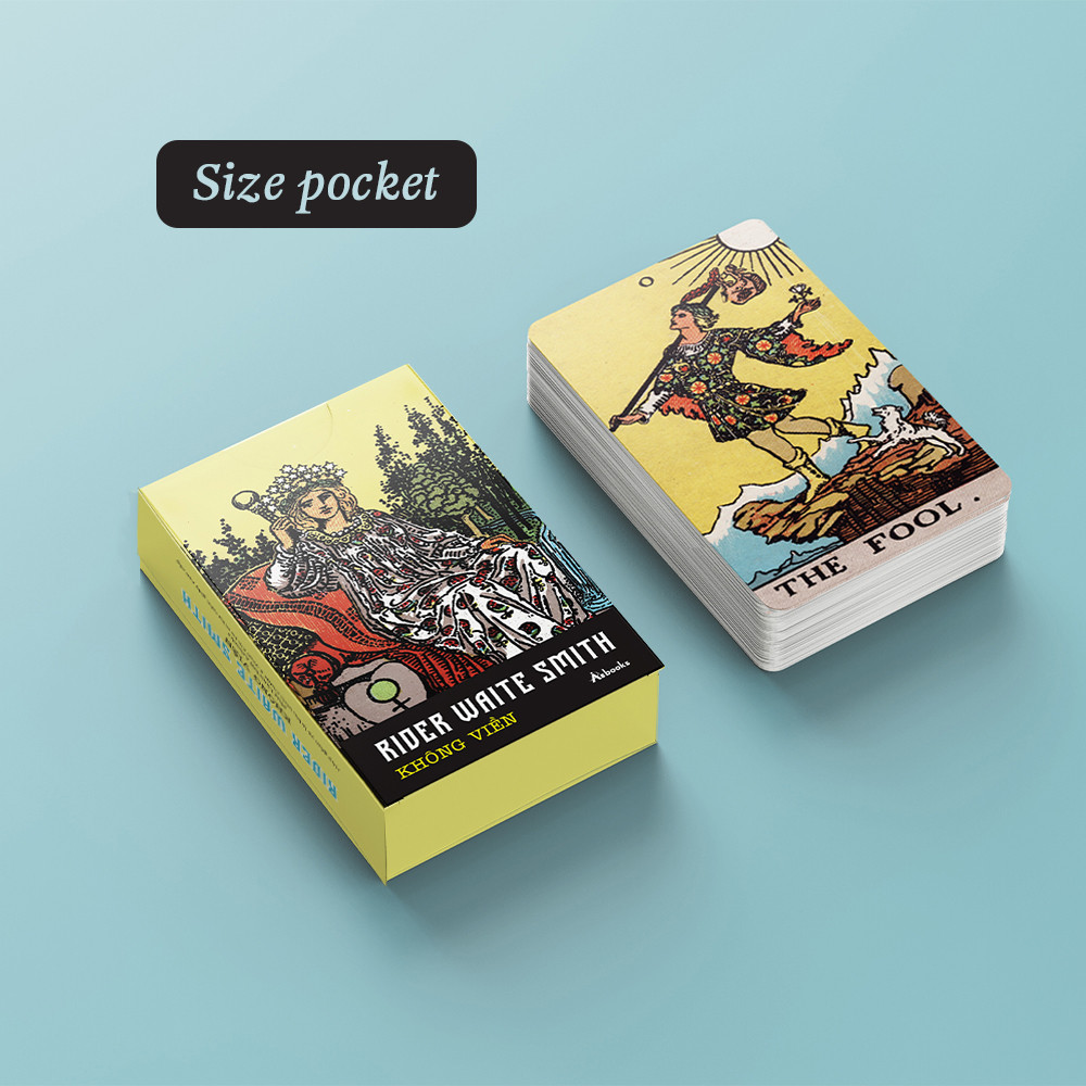 Sách - Boxset Bộ Bài Tarot Rider Waite Smith - Không Viền - Size Pocket