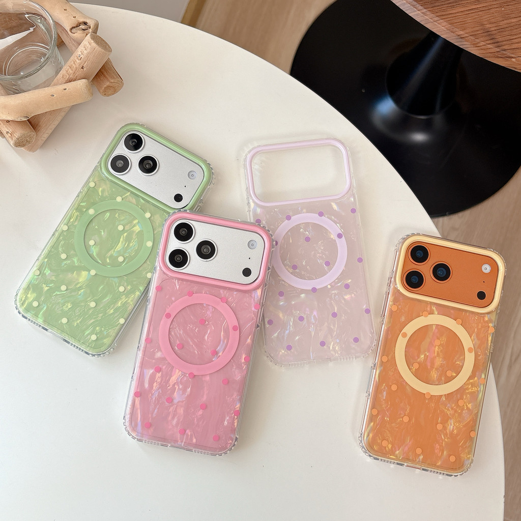 Ốp điện thoại chấm gợn sóng vỏ hút từ tính cho IPhone 17 Pro Max 17 16 15 14 Vỏ điện thoại chống rung
