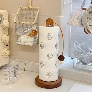 Giá Treo Khăn Nhà Bếp Bằng Gỗ Dọc Dùng Một Lần Rag Rack Acacia Gỗ Khăn Nhà Bếp Cuộn Giá Để Đồ