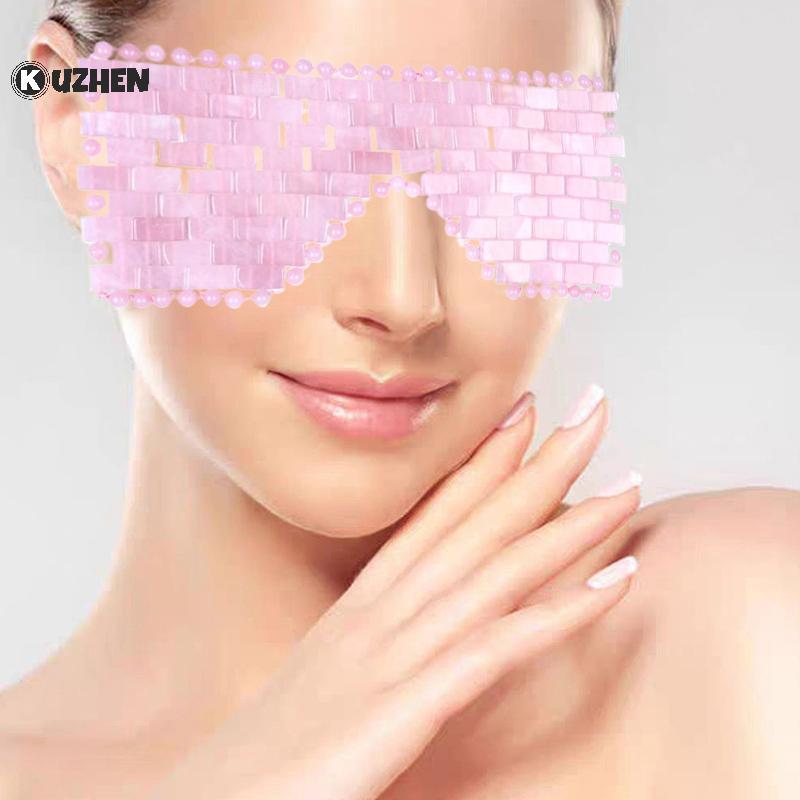 KUZHEN Mặt nạ mắt Máy mát xa Làm mát Ngọc bích Thư giãn giấc ngủ Dụng cụ chăm sóc HOT