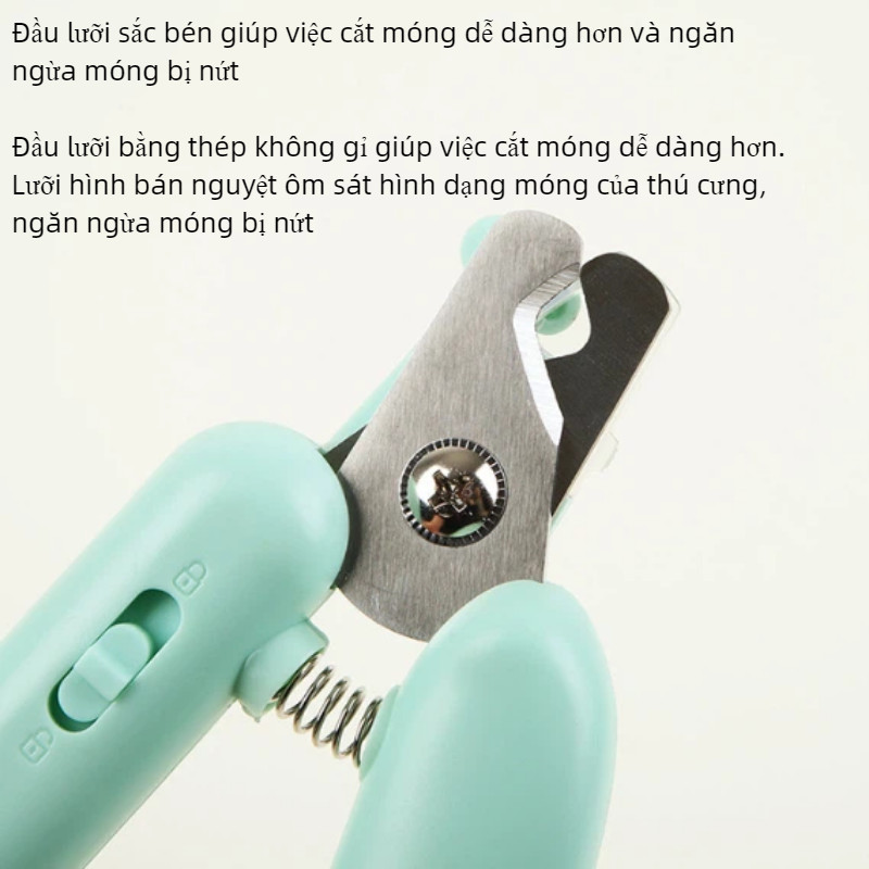 Kìm Cắt Móng Cho Chó Mèo【Đèn LED】- Cắt Và Mài 2 Trong 1, An Toàn, Dễ Dùng Cho Thú Cưng