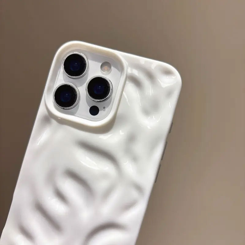 Ốp Vân Bông Keo Dễ Thương Cho iPhone 11-17 Pro Max