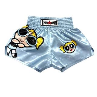 Muay Thai Shorts The Powerpuff Girls Adult and Children Cute Blue Boxing Shorts oJDF
