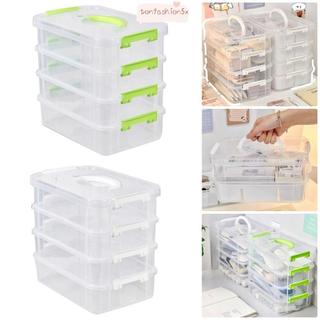 ITRUMPET 1 Cái Dụng Cụ Sắp Xếp Lưu Trữ Bàn, Hộp Sắp Xếp Trang Điểm Bàn Ngăn Kéo 4 Lớp, Thùng Đựng Trang Sức Bằng Nhựa Trong Suốt Có Thể Xếp Chồng Bền Đẹp