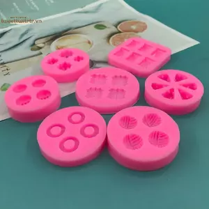 TRTR 1 Khuôn Hình Thực Phẩm Bánh Vách Ngăn Cookie Phô Mai Chocolate Chip Bánh rán Dụng Cụ Trang Trí Bánh Silicon Mềm Sáng Tạo Fondant Khuôn VN