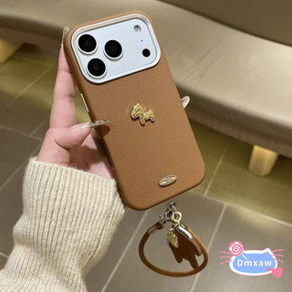 Ốp Điện Thoại Da PU Pony Vàng Dễ Thương Năm Mới Cho Honor Play 10 10A 400 Pro Lite 200 Pro 90 Smart 70 Lite Magic 6 5 4 Lite 5G 4G Vỏ Hoạt Hình Làm Giàu Vỏ Mềm Có Dây Đeo Ngựa